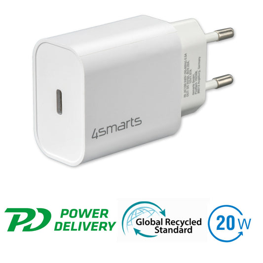 4Smarts Netzladegerät VoltPlug PD 20W weiß
